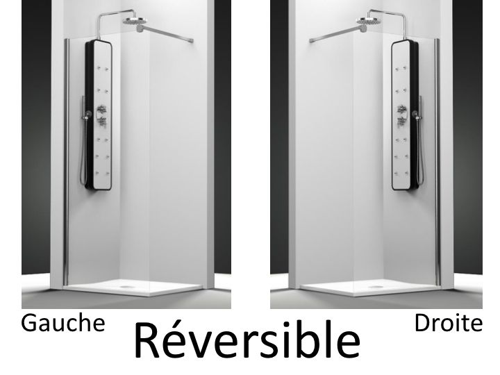 Parois de douche Largeur 100 - Paroi de douche fixe 100 cm, hauteur de